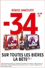 Intermarché Super Quetigny - Promo -34% de remise immédiate sur toutes les bières La Bête Promo -34% de remise immédiate sur toutes les bières La Bête à  dans le catalogue Intermarché Super à Quetigny