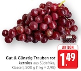 Trauben rot kernlos Angebote von Gut & Günstig bei EDEKA Karlsruhe für 1,49 €