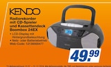 Radiorekorder mit CD-Spieler und Kassettendeck Boombox 24EX Angebote von Kendo bei expert Bad Salzuflen für 49,99 €