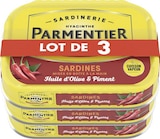 Sardines à l'huile d'olive & piment - PARMENTIER dans le catalogue Géant Casino