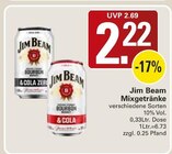 Mixgetränke im Angebot bei WEZ in Minden Mixgetränke Angebote von Jim Beam bei WEZ Minden für 2,22 €