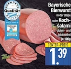 Bayerische Bierwurst oder Kochsalami von  im aktuellen EDEKA Prospekt für 1,39 €