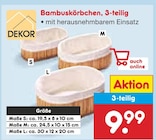 Bambuskörbchen, 3-teilig von DEKOR im aktuellen Netto Marken-Discount Prospekt für 9,99 €