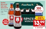 Münchner Hell im Netto Marken-Discount Prospekt Münchner Hell von Spaten im aktuellen Netto Marken-Discount Prospekt für 13,99 €