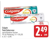 E center - Total Zahncreme Angebot im Prospekt Total Zahncreme bei E center im Prospekt "" für 2,49 €