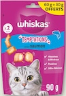 Friandises saveur saumon pour chat adulte - WHISKAS TEMPTATIONS - Netto à Neuilly-sur-Seine Friandises saveur saumon pour chat adulte - WHISKAS TEMPTATIONS en promo chez Netto Neuilly-sur-Seine à 1,07 €