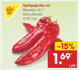 Spitzpaprika rot im Netto Marken-Discount Prospekt Spitzpaprika rot von Markttag im aktuellen Netto Marken-Discount Prospekt für 1,69 €