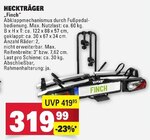 Aktuelle Fahrradträger Angebote bei E center in Ludwigshafen (Rhein) Aktuelles Heckträger Finch Angebot bei E center in Ludwigshafen (Rhein) ab 319,99 €