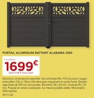 Portail aluminium battant alabama gris - Gedimat à Limoges Portail aluminium battant alabama gris en promo chez Gedimat Limoges à 1 699,00 €