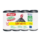 Lot de 15 sacs poubelle 30L 3+1 offert - ALFAPAC en promo chez Carrefour Boulogne-Billancourt à 8,75 €