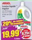Lessive liquide regular - ARIEL - Norma à Mulhouse Lessive liquide regular - ARIEL en promo chez Norma Mulhouse à 19,99 €