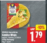 Gemüse-Wraps von EDEKA Herzstücke für 1,79 € bei EDEKA im Angebot Gemüse-Wraps von EDEKA Herzstücke im aktuellen EDEKA Prospekt