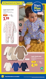 Prix et réduction Body Bébé dans le prospectus Lidl en cours Offre Body Bébé dans le catalogue Lidl du moment à la page 37