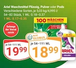 Waschmittel Flüssig Angebote von Ariel bei GLOBUS Castrop-Rauxel für 18,99 €