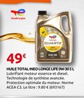 HUILE TOTAL INEO LONGE LIFE 0W-30 5 L - TotalEnergies - Rural Master à Orléans HUILE TOTAL INEO LONGE LIFE 0W-30 5 L - TotalEnergies en promo chez Rural Master Orléans à 49,00 €
