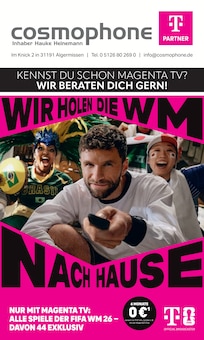cosmophone Prospekt WIR HOLEN DIE WM NACH HAUSE mit 8 Seiten