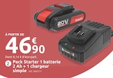 Pack starter 1 batterie 2 ah + 1 chargeur simple - INVENTIV en promo chez Mr.Bricolage Pack starter 1 batterie 2 ah + 1 chargeur simple - INVENTIV dans le catalogue Mr.Bricolage