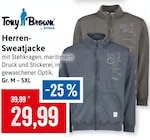 Herren-Sweatjacke Angebote von Tony Brown by STOLZ bei Kaufhaus Stolz Bremerhaven für 29,99 €