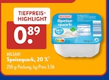 Speisequark, 20 % Angebote von MILSANI bei ALDI SÜD Moers für 0,89 €