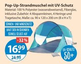 Pop-Up-Strandmuschel mit UV-Schutz Angebote bei V-Markt Augsburg für 16,99 €