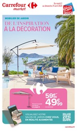 Promos Parasol dans le catalogue "Mobilier de jardin" de Carrefour Market à la page 1