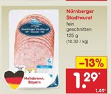 Netto Marken-Discount Puschendorf - Nürnberger Stadtwurst Angebot im Prospekt Nürnberger Stadtwurst bei Netto Marken-Discount im Puschendorf Prospekt für 1,29 €