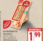 Sandwich von Gut&Günstig für 1,99 € bei EDEKA im Angebot Sandwich von Gut&Günstig im aktuellen EDEKA Prospekt