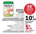 Blédilait 3 dès 12 mois - Blédina en promo chez U Express Poitiers à 5,21 €