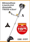 Screwfix Mondeville - Promo Débroussailleuse à manche droit démontable TTB33-4 33cm³ Promo Débroussailleuse à manche droit démontable TTB33-4 33cm³ à 119,99 € dans le catalogue Screwfix à Mondeville