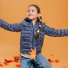 Doudoune légère zippée à capuche bleu marine fille dans le catalogue La Halle
