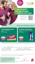 mea - meine apotheke Apotheken Prospekt der aktuellen Woche mit 4 Seiten, gültig von 01.04.2026 bis 30.04.2026, in Scheibenberg und Umgebung Aktueller mea - meine apotheke Apotheken Prospekt in Scheibenberg und Umgebung, "Unsere April-Angebote" mit 4 Seiten, 01.04.2026 - 30.04.2026