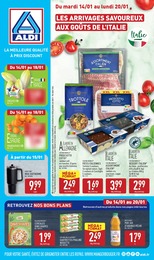 Catalogue Aldi avec 42 pages de promos Prospectus Aldi, "LES ARRIVAGES SAVOUREUX AUX GOÛTS DE L'ITALIE", pages, 14/01/2025 - 20/01/2025