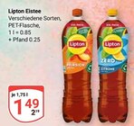 Eistee Pfirsich Angebote von Lipton bei GLOBUS Siegen für 1,49 €