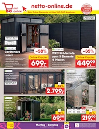 Gartenhaus Angebot im aktuellen Netto Marken-Discount Prospekt auf Seite 38