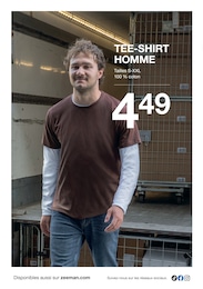 Prix et réduction T-Shirt Homme dans le prospectus Zeeman en cours Offre T-Shirt Homme dans le catalogue Zeeman du moment à la page 9