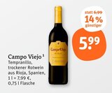 Tempranillo im Angebot bei tegut in Coburg Tempranillo Angebote von Campo Viejo bei tegut Coburg für 5,99 €