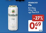 Aktuelle Krombacher Angebote bei ALDI SÜD in Sindelfingen Aktuelles Pils Angebot bei ALDI SÜD in Sindelfingen ab 0,69 €