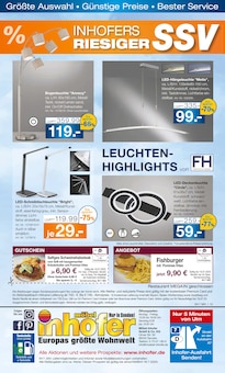 LED-Lampe im Möbel Inhofer Prospekt "Wohntrends zum Mitnehmen" mit 12 Seiten (München)