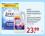 Vollwaschmittel Pulver Aprilfrisch oder Colorwaschmittel Flüssig Amethyst Blütentraum von Lenor im aktuellen Rossmann Prospekt für 23,99 €