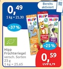 Früchteriegel von HiPP für 0,49 € bei budni im Angebot Früchteriegel von HiPP im aktuellen budni Prospekt