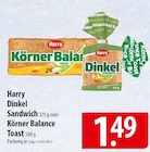 Harry Dinkel Sandwich oder Körner Balance Toast im Angebot bei famila Nordost in Stralsund Harry Dinkel Sandwich oder Körner Balance Toast Angebote bei famila Nordost Stralsund für 1,49 €