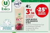 Café moulu pur arabica - U Bio - U Express à Saint-Denis Café moulu pur arabica - U Bio en promo chez U Express Saint-Denis à 3,30 €