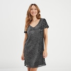 Robe courte fils métallisés Liberto gris argent femme à 25,99 € dans le catalogue La Halle