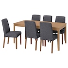 Tisch und 6 Stühle Eichenachbildung/Gunnared mittelgrau Angebote von EKEDALEN / BERGMUND bei IKEA Löhne für 778,94 €