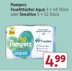 Feuchttücher Aqua oder Sensitive bei Rossmann im Kirchheim Prospekt für 4,99 €