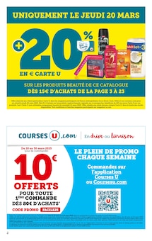 Prospectus Hyper U à Gujan-Mestras, "LES PRIX BAS de la beauté", 56 pages de promos valables du 18/03/2025 au 30/03/2025