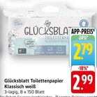 Glücksblatt Toilettenpapier Klassisch weiß im Angebot bei EDEKA in Koblenz Glücksblatt Toilettenpapier Klassisch weiß Angebote bei EDEKA Koblenz für 2,79 €