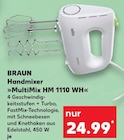 Handmixer MultiMix HM 1110 WH Angebote von Braun bei Kaufland Hamburg für 24,99 €
