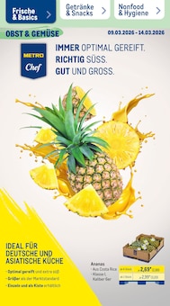 Ananas im METRO Prospekt "Wochenangebote" mit 51 Seiten (Mannheim)