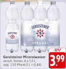 Mineralwasser im Angebot bei E center in Neustadt Mineralwasser Angebote von Gerolsteiner bei E center Neustadt für 3,99 €